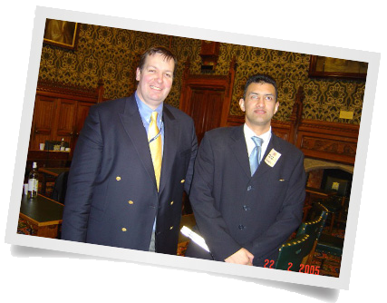 Pervez Hussain during a professional visit to the House of Lords